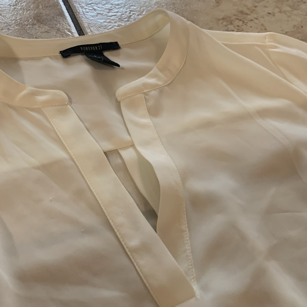 White sheer tunic